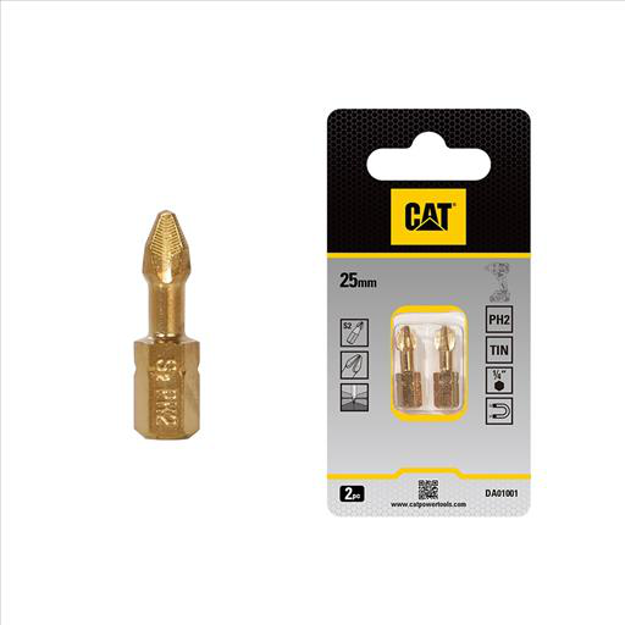 صورة Cat® 25mm Diamond Tip Torsion Screwdriver Bits PH2 (Pack2)