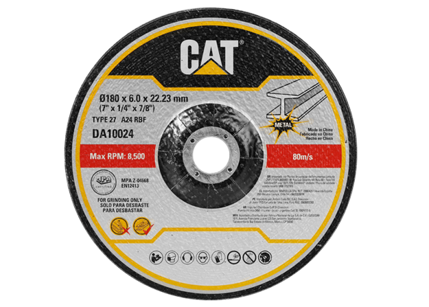 صورة Cat® 5 Pack DEPRESSED METAL CUT WHEEL DISCS T27 (180 x 6 x 22mm) 7"