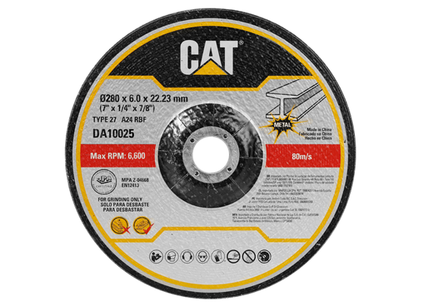 صورة Cat® 5 Pack DEPRESSED METAL CUT WHEEL DISCS T27 (230 x 6 x 22mm) 9"